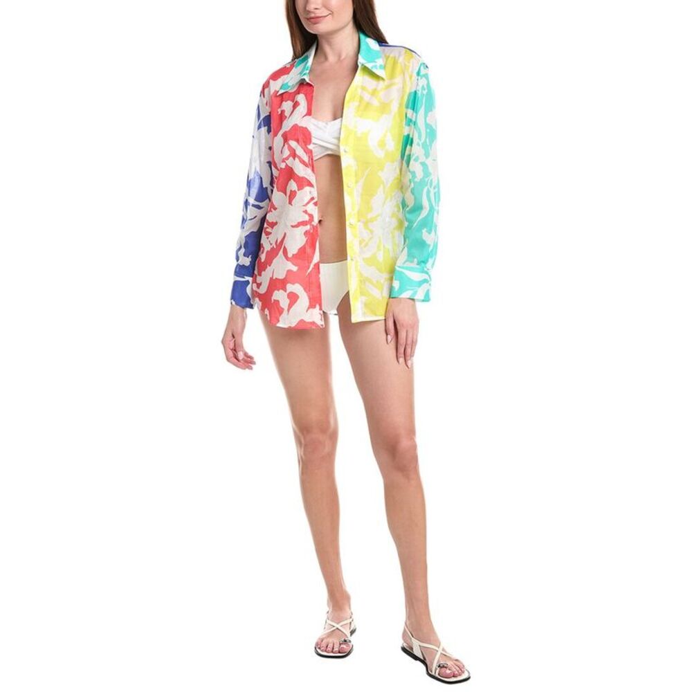 Milly Womens  Lily Voile Button Shirt, White